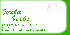 gyula velki business card